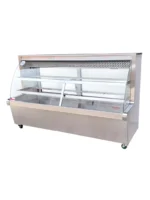 Mesón refrigerado medialuna 2.0 mt