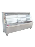 Mesón refrigerado medialuna 2.0 mt - Imagen 2
