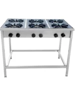 Anafe a gas 6 platos con parrillas en fierro fundido de 3434 cm - Imagen 2