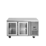Mesón Refrigerado 280 Litros 2 Puertas de Vidrio Acero Inoxidable Ventus VMR2PS-280V - Imagen 2