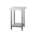 MESON CENTRO INOX 60 x 60 x 85 CM - REPISA Y PATAS ACERO GALV.