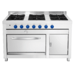 Cocina 6 platos 1 horno 58x65 acero inoxidable - Imagen 4