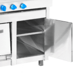 Cocina 6 platos 1 horno 58x65 acero inoxidable - Imagen 3