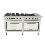 Cocina Ind.8 Platos 2 hornos .Chuq. GLP