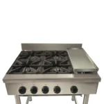 Anafe Industrial Maigas 4 Platos 30 × 30 cm con Churrasquera 6EA3 GLP / 6EA4 GN - Imagen 2