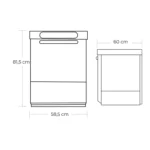 Lavavajillas Industrial Bajo Mesón Krupps C537-BT 50 x 50 cm – 720 Platos/Hora - Imagen 8