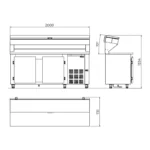 Mesón Refrigerado para Preparación de Pizza 200 cm Maigas Gelopar GBPZ200 - Imagen 7