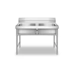 Lavafondos de Acero Inoxidable 2 Tazas 140 × 60 × 85 cm Maigas 6EDR7-1 - Imagen 2
