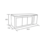 MESON BAJO REFRIGERADO 3 P. VIDRO / ABAT. - Imagen 2