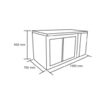 MESON BAJO REFRIGERADO 2 P. VIDRO / CORR. - Imagen 2
