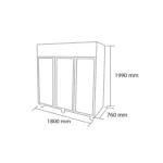 Refrigerador A.I. 3 puertas de vidrio 1500 lt - Imagen 3