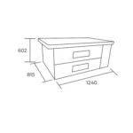 BASE REFRIGERADA 1240 X 815 X 602 MM. - Imagen 2