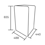 FRIGOBAR RETRO 93 LT. NEGRO - Imagen 3