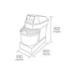 Amasadora Industrial 50 Litros - 22 Kilos HS50 Maigas - Imagen 6
