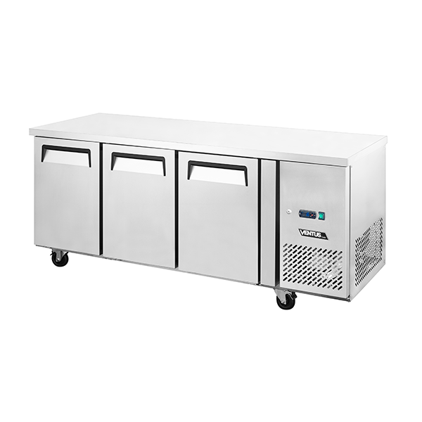 Meson-Refrigerado-420-Litros-VMR3PS-420E-Ventus Mesón Refrigerado 3 Puertas 420 Litros Acero Inoxidable Ventus VMR3PS-420E - Imagen 1