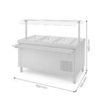 SALAD BAR 3 GN 1/1 + CUPULA + DESLIZA BANDEJA - Imagen 2