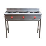 Anafe a Gas 3 Quemadores Acero Inoxidable Ventus VAAG-3P