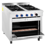 Cocina Industrial a Gas 4 Quemadores con Horno Ventus VCG-4AI - Imagen 3