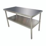 MESON CENTRO INOX 150 x 60 x 85 CM - REPISA Y PATAS ACERO GALV. - Imagen 4