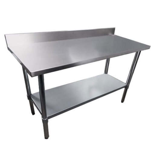 Mesón de Trabajo Mural 180 × 60 × 85 cm Acero Inoxidable para Cocina Industrial