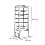 Vitrina past vertical 288 lt. Negra - Maigas - Imagen 3