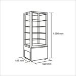 Vitrina pastelera vertical 218 lt Blanca - Maigas - Imagen 4