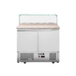 MESÓN SALADETTE 2 PTAS CUBIERTA MARMOL C/VIDRIO 5 GN 1/3 + CÚPULA