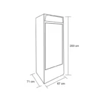 Freezer Vertical 400 Litros 1 Puerta de Vidrio Maigas FV400 - Imagen 2