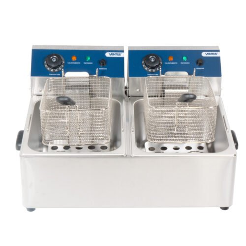 Freidora Eléctrica Sobremesa Doble 6+6 Litros Ventus VFS-062PRO
