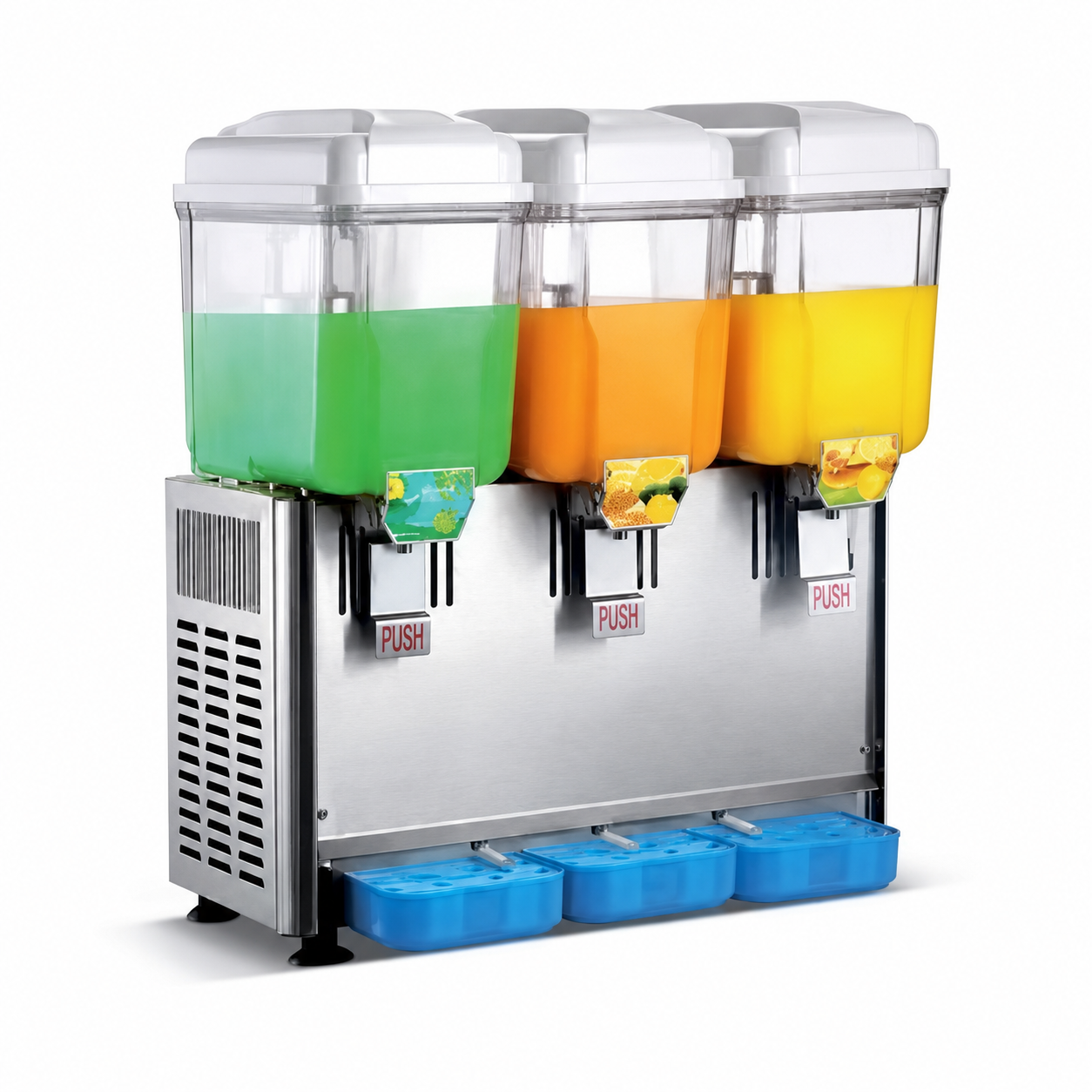 f85ce0f9-96ba-437b-a194-5bd259a698e7 Dispensador de Jugos Refrigerado Ecobeck 54 Litros de 3 Depósitos - Imagen 1