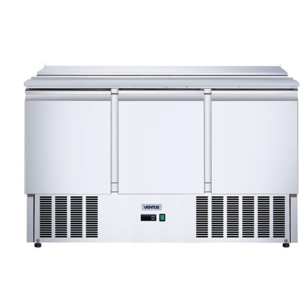 VMRSL-385-BENEFIT-SS-2-600x600 Mesón Saladette Refrigerado 3 Puertas 370 Litros VMRSL-375 BENEFIT Ventus - Imagen 1